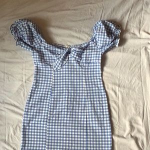 Shein blue and white checkered